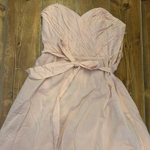 Blush pink strapless express dress